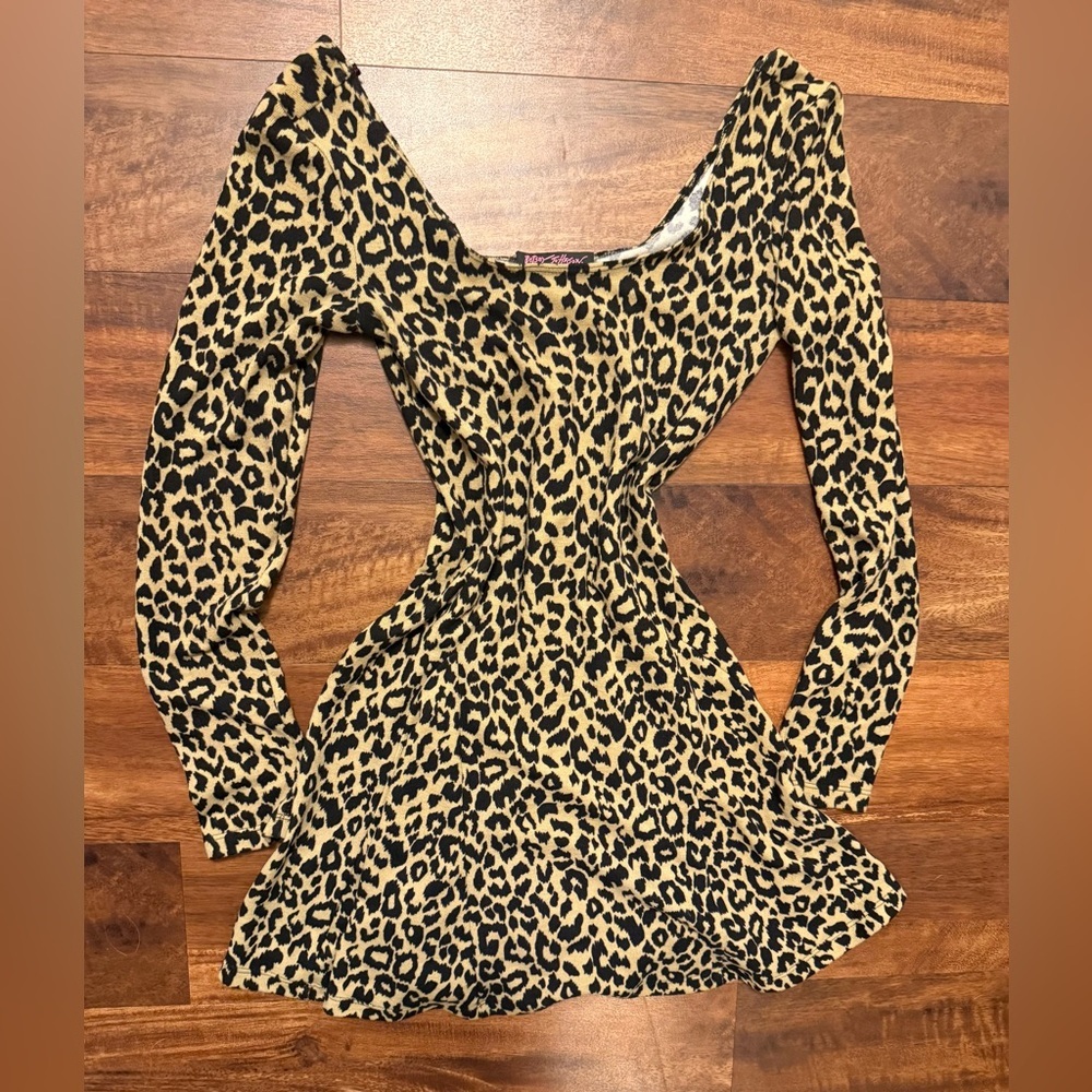 Vintage 90s Y2K Betsey Johnson Animal Print Dress